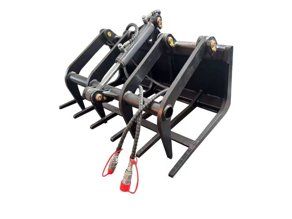 Grapple hydraulic attachment rental Pasco WA, skid steer grapple for grabbing logs brush debris and bulky materials at PL Equipment Rental