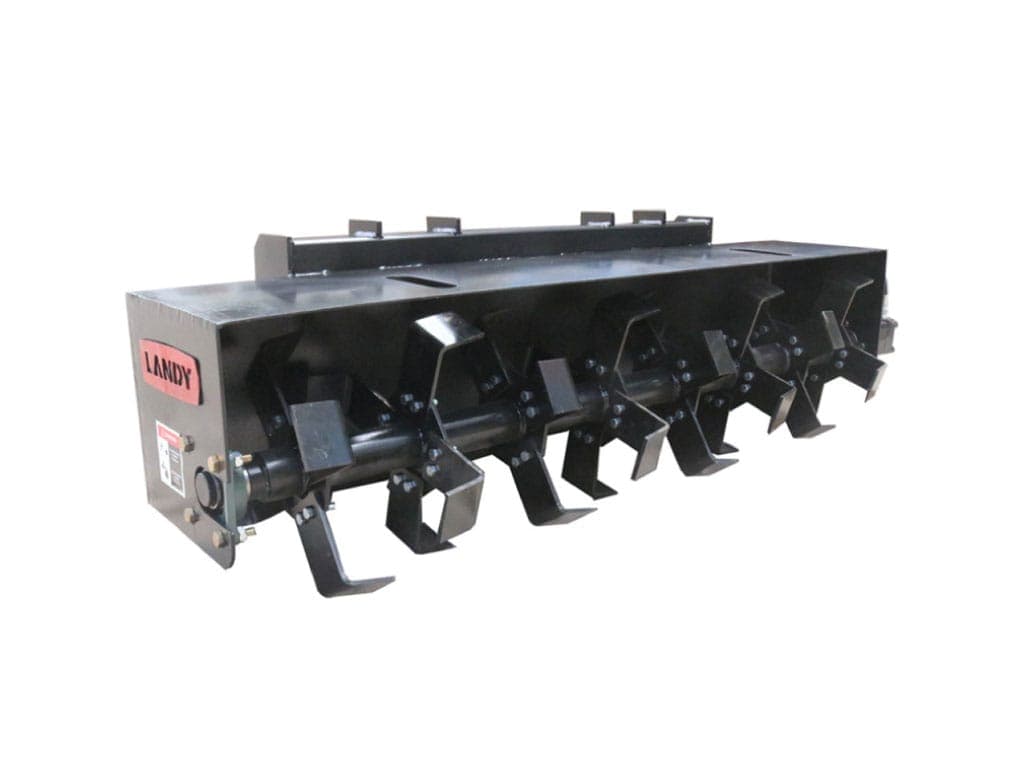 Rototiller 72 inch attachment rental Pasco WA, large skid steer rototiller for tilling aerating and soil preparation on wide fields at PL Equipment Rental