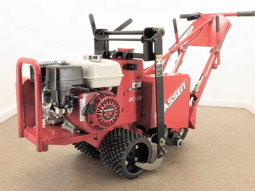 Classen 18 inch sod cutter rental Pasco WA, self-propelled with Honda engine for lawn removal and ground prep at PL Equipment Rental