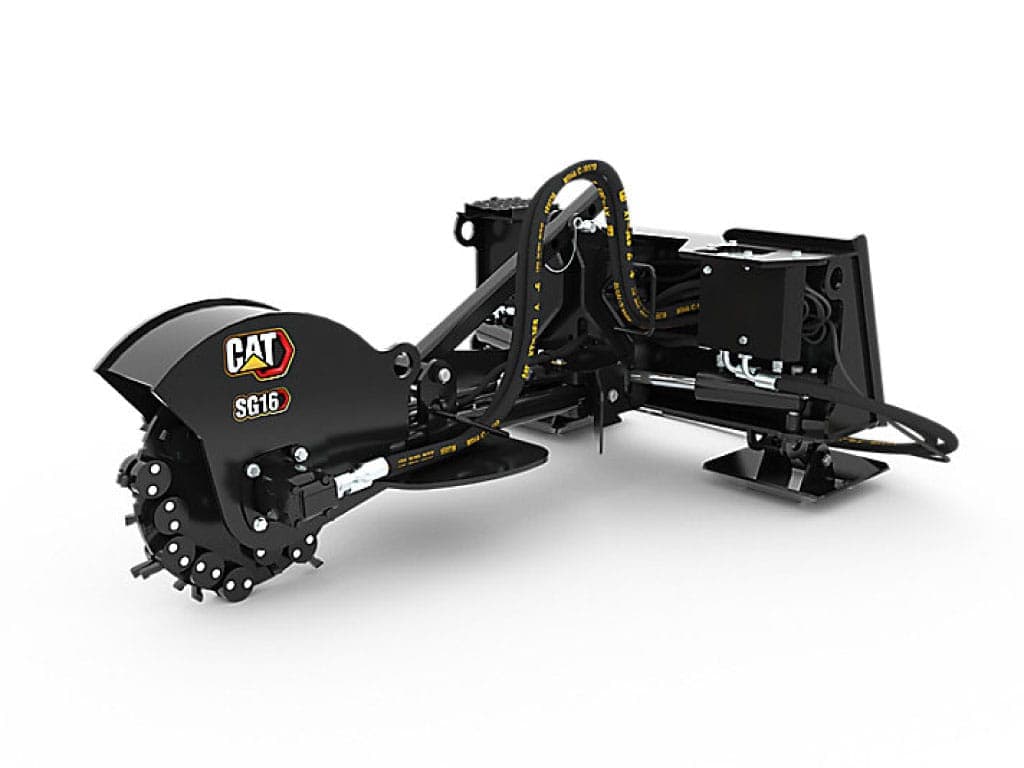 CAT SG16 stump grinder attachment rental Pasco WA, professional skid steer stump grinder for fast tree stump removal at PL Equipment Rental