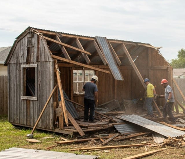 Shed demolition in Pasco WA
